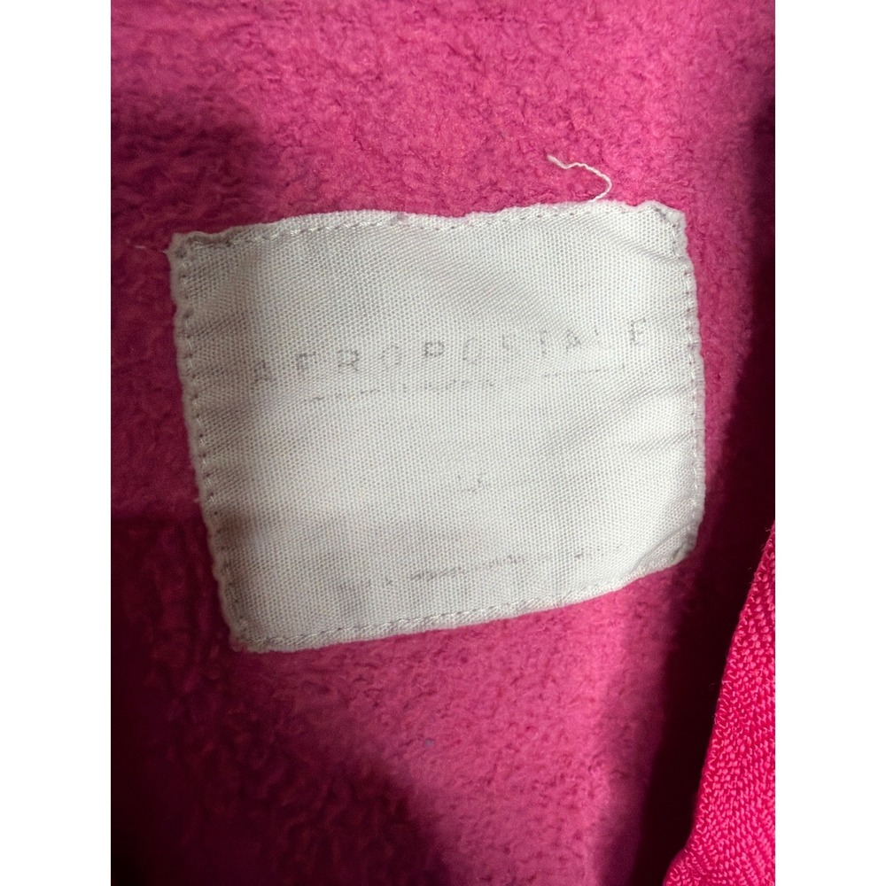 Y2K 2000s Aeropostale Pink Full Zip Hoodie Womens Large NY 1987 Graphic - Picture 6 of 6